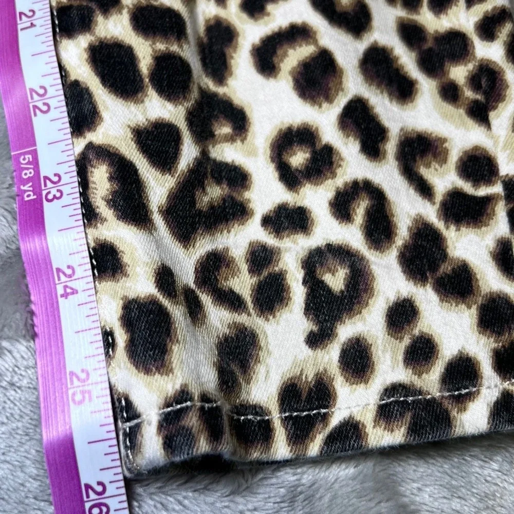 Frame‎ Womens Size 27 Ali High Rise Cigarette Leopard Print Jeans Trendy Chic